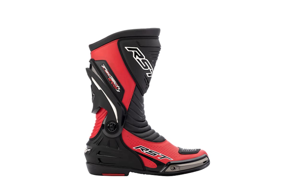 RST Tractech Evo 3 Sports Leather Boots Red Copenhagen Motorcycles