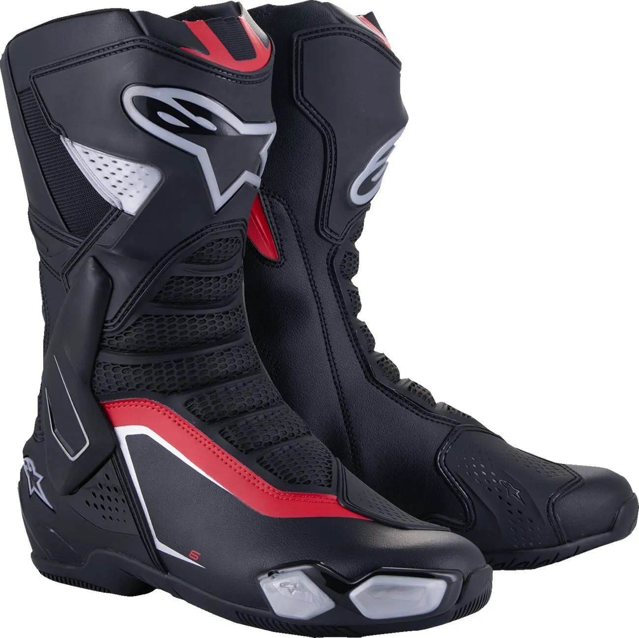 alpinestars_smx6_black_red_silver_01 Alpinestars SMX-6 V3 - Black/Red/Silver - Image 1
